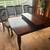 Basset solid cherry hardwood Table 6 chairs with leaf 42” w 58”+12” l + le 4 thumbnail