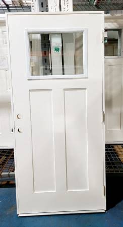 New 36" Craftsman Clear LH Outswing Fiberglass Exterior Door 1