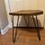 Holler solid wood top end table hairpin metal legs 4 thumbnail