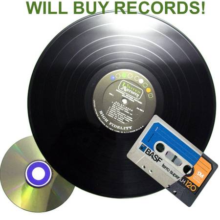 Will BUY Vinyl Records Cassettes CDs 1