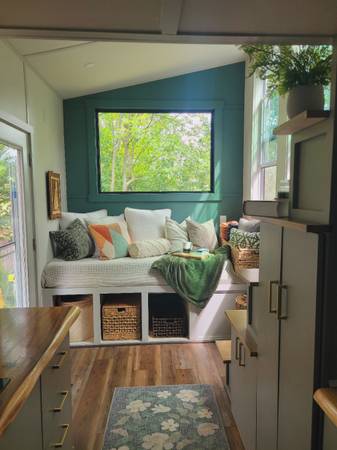 $43,000 / 160ft2 - Tiny Home on Wheels, 8x24 flat bed Trailer with Hookups, Sleeping Loft (Derry)63932188820099121