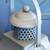 2 LANTERN candle Light SET Patio Yard Prop DECORATION White Metal 5 thumbnail