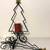 Metal Christmas Tree Pillar Candle Holders Set of 2 w/ 1 candle 3 thumbnail