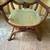 Antique Victorian style x base carved open armchair 4 thumbnail
