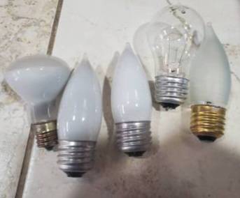 5 Light bulb bulbs warm yellow 1