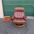 Vintage Ekornes Stressless Royal Faux Leather Lounge Chair & Ottoman 4 thumbnail