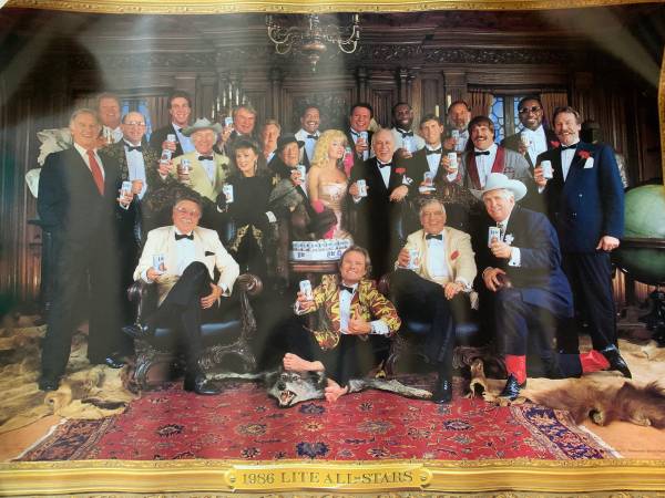 1986 MILLER LITE ALL STARS POSTER-DANGERFIELD-MADDEN-AUERBACH-COWENS 1