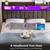 Black Head Board Only with USB Port and LED Lights 2 thumbnail