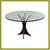 Custom Round Iron Pedestal + Glass Dining Table 1 thumbnail