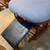 Beautiful X-Large Light Blue Fabric/Wood Glider Rocker w/Ottoman -Nice 6 thumbnail