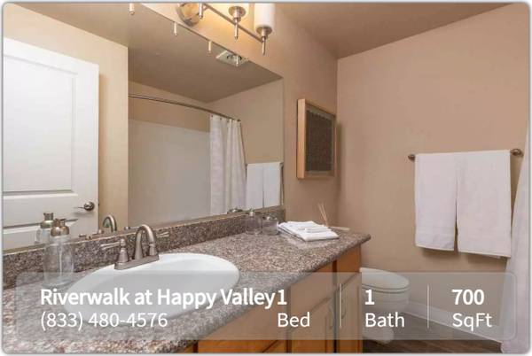 $1,350 / 1br - 700ft2 - 6 Weeks Free When You Move In This Weekend- 1 bed/1 bath (Happy Valley)63841709271939122