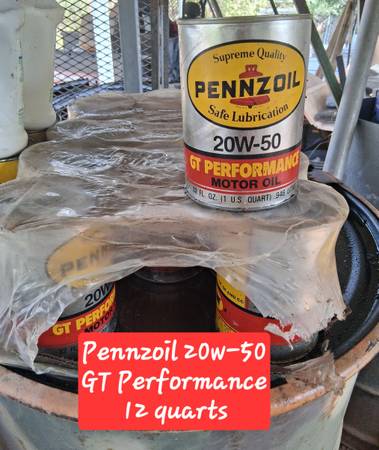 Motor Oil.  Pennzoil GT Performance 20w-50 1