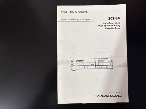 Realistic SCT-84 Cassette Deck 1