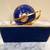 VINTAGE BLUE LAPIS GEMSTONE GLOBE ON REVOLVING BRASS BASE WITH COMPASS 7 thumbnail