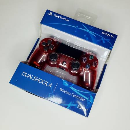 PS4 Translucent Red Controller 1