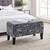 NEW Stephanie Script Designer Linen Storage Ottoman, Gray Script 1 thumbnail