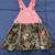 Little girls Overall Dress / Jumper in pink & Camo 3T 1 thumbnail
