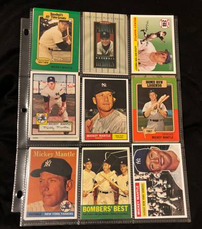 Mickey Mantle Yankees  H Hall of Fame 9 baseball cards buy 1 or all 1