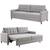 Convertible Sleeper Sofa Couch by Lillian August Ella – Gray 12 thumbnail