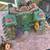 Toy Green metal tractor with rubber tires 2 thumbnail