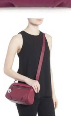 NEW $488 MARC JACOBS LEATHER purse bag standard crossbody tote pebble 1
