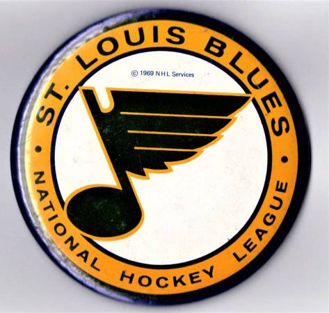 Vintage 1969 St. Louis Blues NHL Hockey Button Pin Great Condition 1