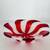 murano glass candy cane hand made bowl 6” 8 thumbnail