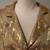 2 Adult Small Jackets, Vegan Leather Black, Gold Sequins, Worn Once! 11 thumbnail