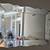 Large Antique Mirror with Design in Glass 1 thumbnail