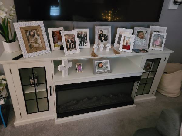 Electric fireplace, White 1