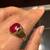 Solid Yellow Gold Ring (Size 7-8) with Beautiful Big Spinel Stone 4 thumbnail