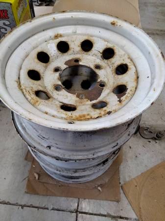 3 used 15 inch trailer rims. 6 lugs. 1