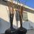 1970s BRUTALIST - INDUSTRIAL LARGE CONTEMP MODERN METAL SCULPTURE VASE 2 thumbnail