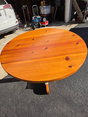 Handmade Solid Wood 48" Table & Glossy Black tall bookcase 1
