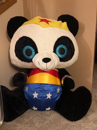 Giant 3’ Plush Wonder Woman Panda Bear 1