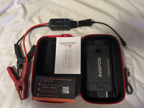 AVAPOW 3000A Multi-Function Portable Battery Car Jump Starter 1