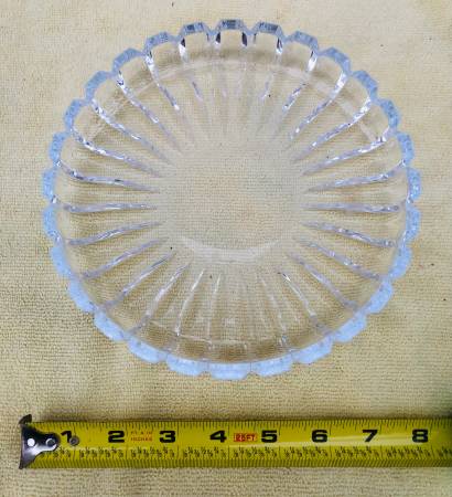 Gorgeous Crystal Plate by Mikasa High Point Pattern 8"D Serving Plate - $8 (San Diego-Ocean Beach 92107)63471473213187121