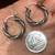 Yellow and White Gold Hoop Earrings   Excellent Condition 2 thumbnail