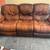 For sale: brown leather manual recliner sofa and love seat (best offer 1 thumbnail