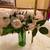 Silk Flowers in Tiny Rolling Rock Green Bottle 3 thumbnail