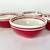 ** 4 Dansk Cherry Red w/White Stripes Cereal/Soup Bowls ** Like New ** 1 thumbnail