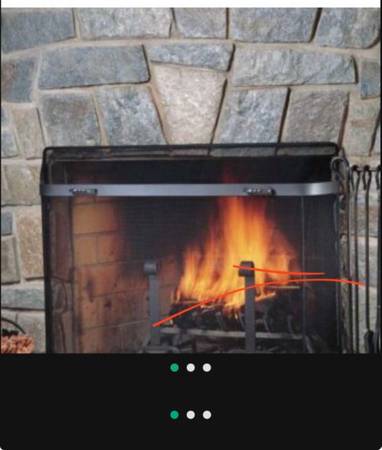 Rustic fireplace screen 1