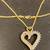 10 K gold rope chain & diamond heart pendant 9 thumbnail