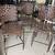 Heavy Wrought Iron Leather Counter Stools 1 thumbnail