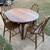 Antique 1890’s Solid Walnut Drop Leaf Dining Table w/4 Ash Chairs 2 thumbnail