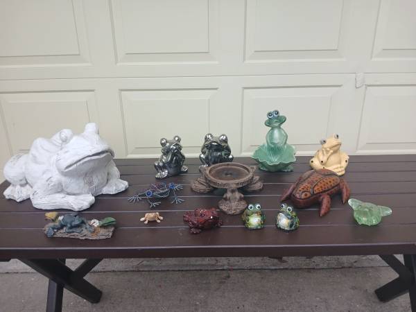 BEAUTIFUL FROG STATUES, ALL SIZES, INDIVIDUALLY PRICED 1