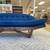New Custom Made Adrian Pearsall Style Walnut Blue Gondola Sofa 11 thumbnail
