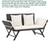 vidaXL - Outdoor Sun Bed Black rattan, creamy white cushions..! 1 thumbnail