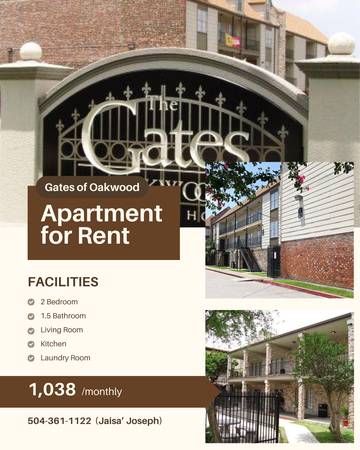 $1,038 / 2br - 2 Bedrooms Available (Terrytown)63792246034947120