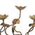 Mid Century Gold Colored Wrought Iron Japanese Lotus Candelabra Center 7 thumbnail